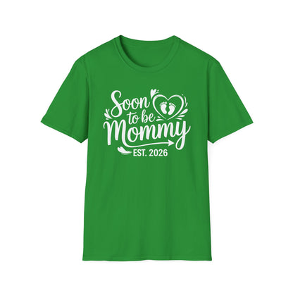 Funny Soon to be Mommy 2026 Mother's Day First Time Mom Pregnancy T-Shirt For Women