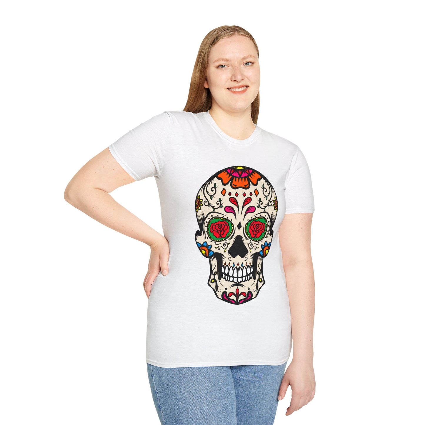 Sugar Skull Dia De Los Muertos Costume Halloween Day Of Dead T-Shirt