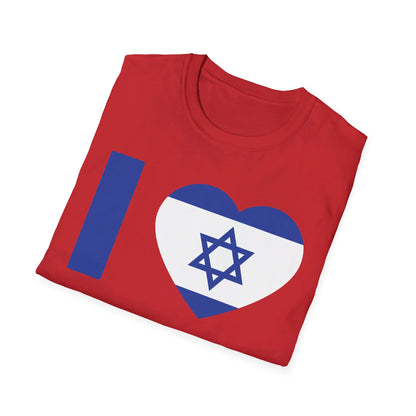 I Love Israel Flag Heart Jews Jewish T-Shirt For Men Women T-Shirt