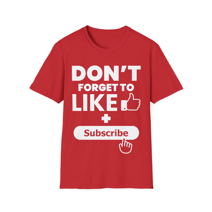 Social Media Influencer Like and Subscribe T-Shirt For Men Women YouTuber T-Shirt