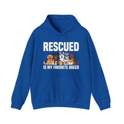 Rescued is My Favorite Breed Animal Rescue Hoodie