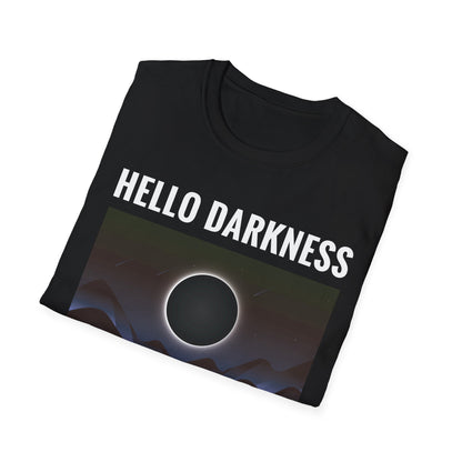 Funny Hello Darkness My Old Friend Solar Eclipse April 08, 2024 T-Shirt For Men Women T-Shirt