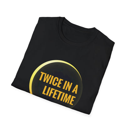 Solar Eclipse Shirt Twice in Lifetime 2024 Funny Solar Eclipse Shirt for Men Women