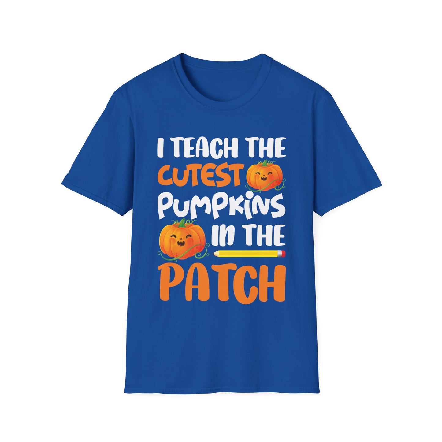 Funny I Teach The Cutest Pumpkins In The Patch Teacher Halloween Pumpkin  T-Shirt For Men Women