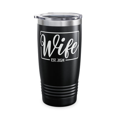 Wife Est 2024 Just Married Honeymoon Wedding Couples Tumbler For Women Tumbler