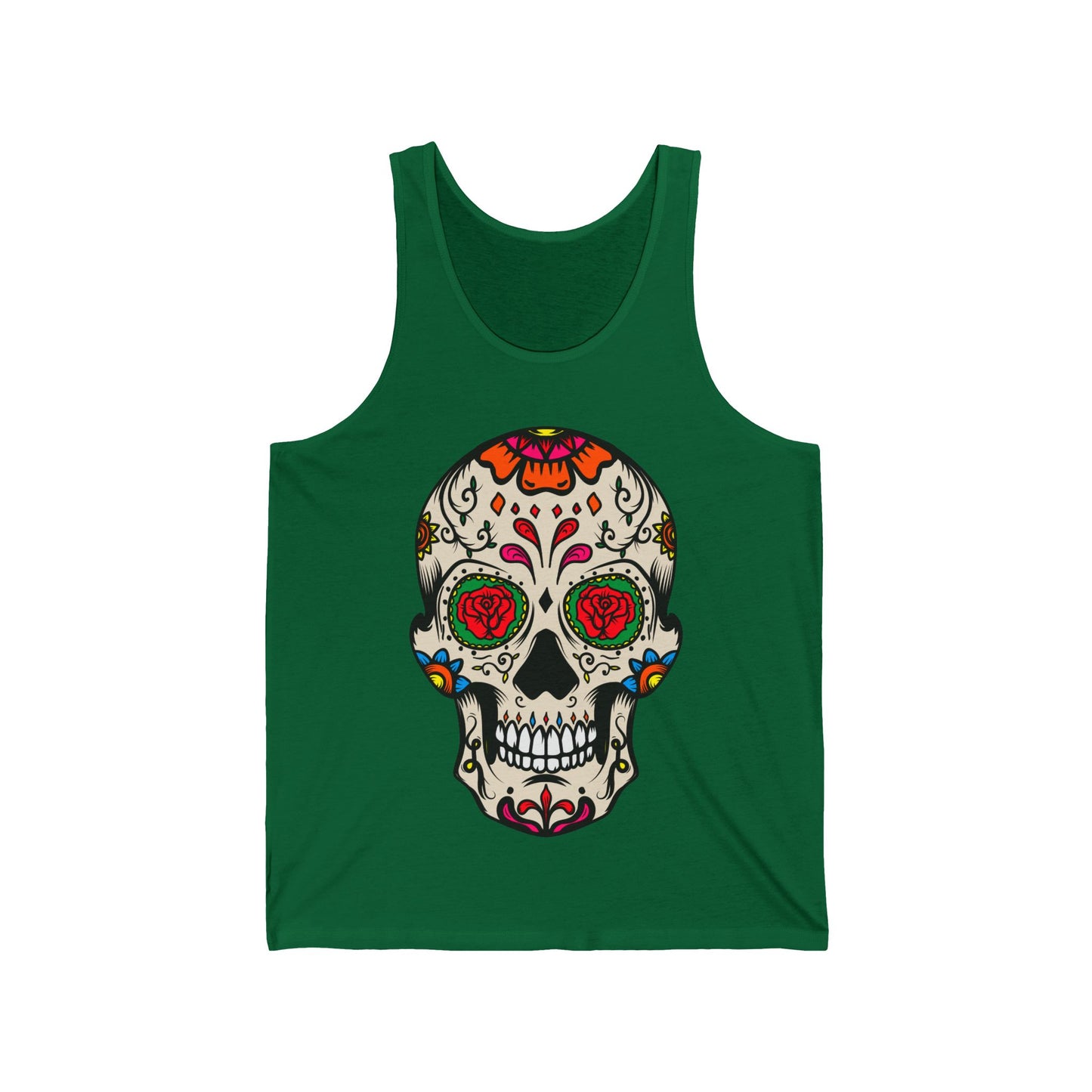 Sugar Skull Dia De Los Muertos Costume Halloween Day Of Dead Tank Top