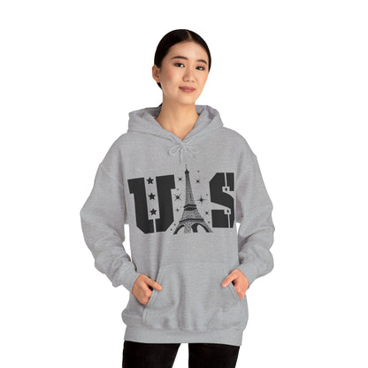 USA Eiffel Tower 2024 Summer Sports Patriotic Supporter Hoodie For Men Women Hoodie