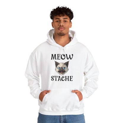 Meowstache Cat Mustache Moustache Beard Bearded Kitten Lovers Hoodie For Men Women Hoodie