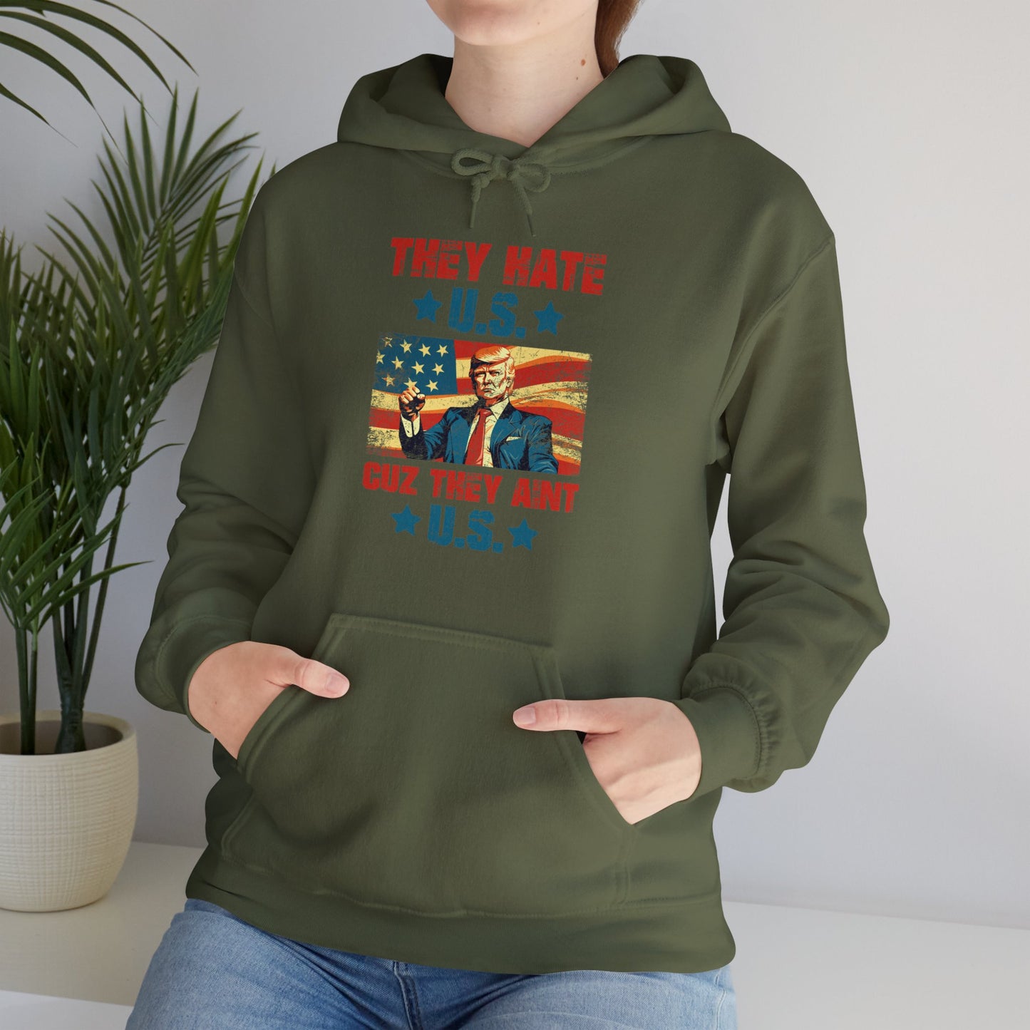 They Hate Us Cuz They Ain't Us Funny Trump 4th Of July 2024 Hoodie For Men Women Hoodie