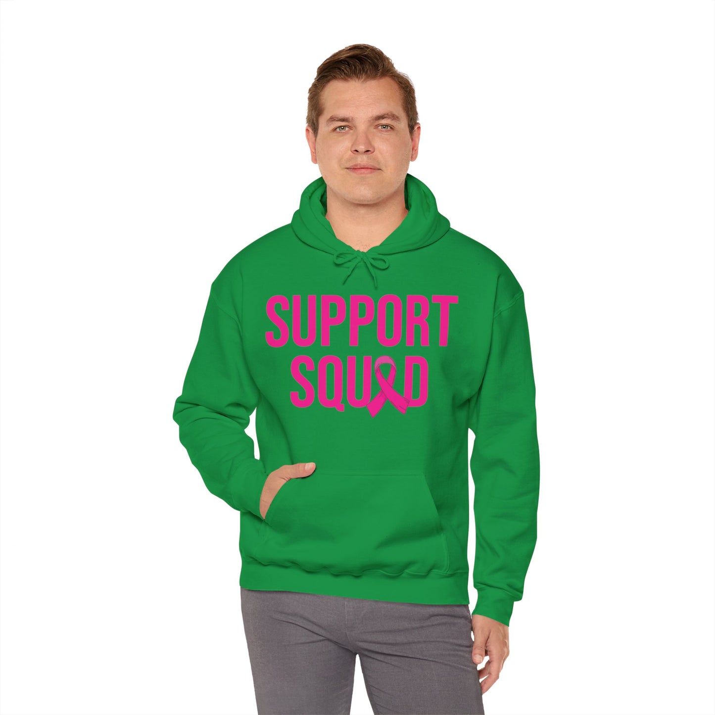 Support Squad Breast Cancer Warrior Awareness October Pink Hoodie