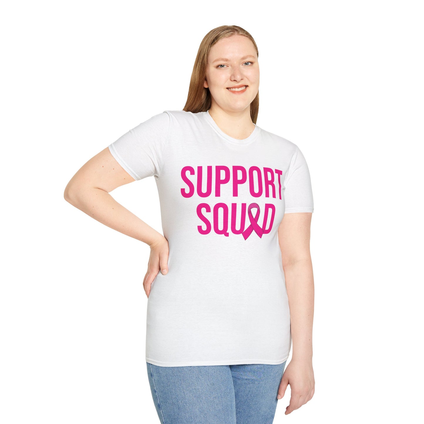 Support Squad Breast Cancer Warrior Awareness October Pink T-Shirt