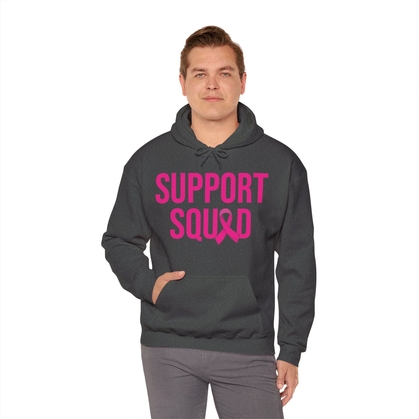 Support Squad Breast Cancer Warrior Awareness October Pink Hoodie
