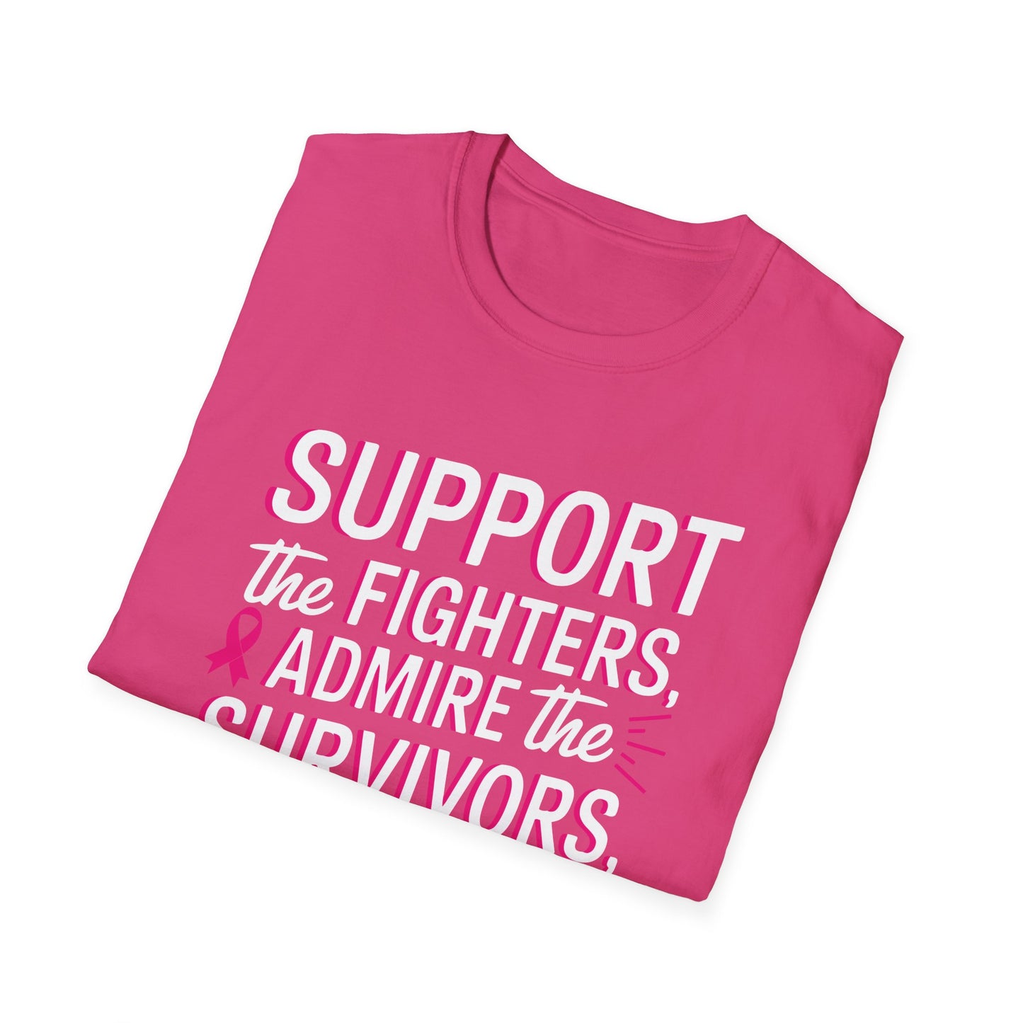 Breast Cancer Awareness Support Fighters Admire Survivors T-Shirt For Men Women