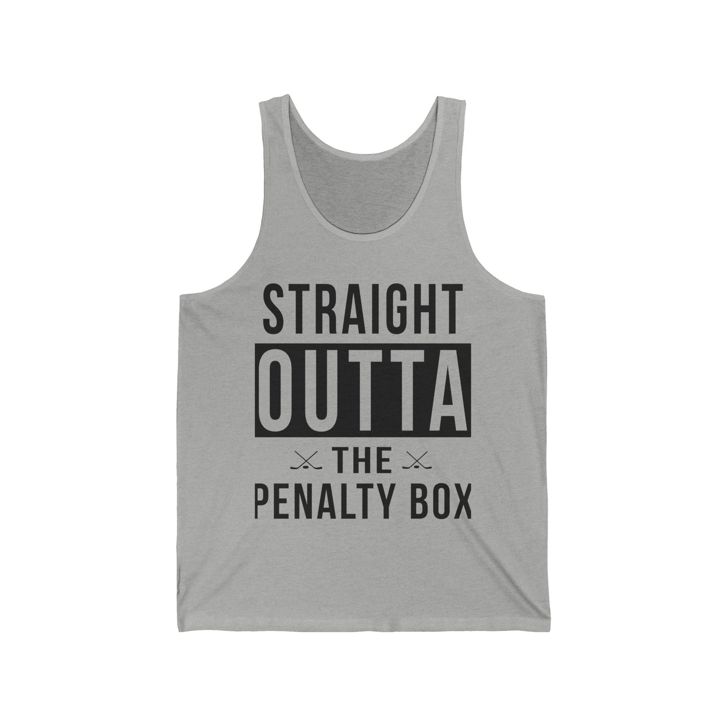 Funny Ice Hockey Straight Outta Penalty Box Tank Top For Men Women Tank Top