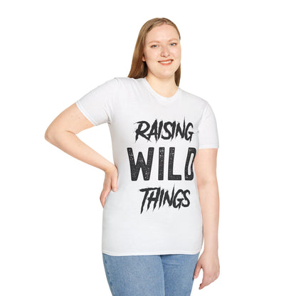 Womens Raising Wild Things Mom Cute Mothers Day Birthday T-Shirt