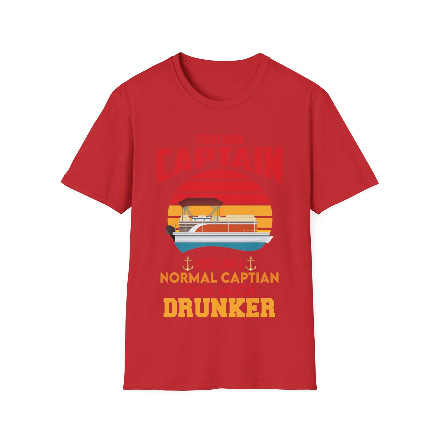 Funny Pontoon Captain Boat Lake Boating Beer Party Gift for Dad T-Shirt