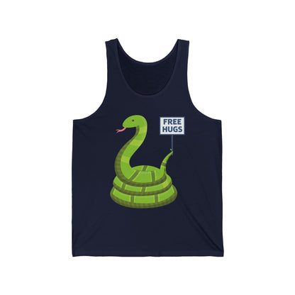 Funny Free Hugsss Cute Snake Hug Lovers Sarcastic Tank Top For Men Women Travelers