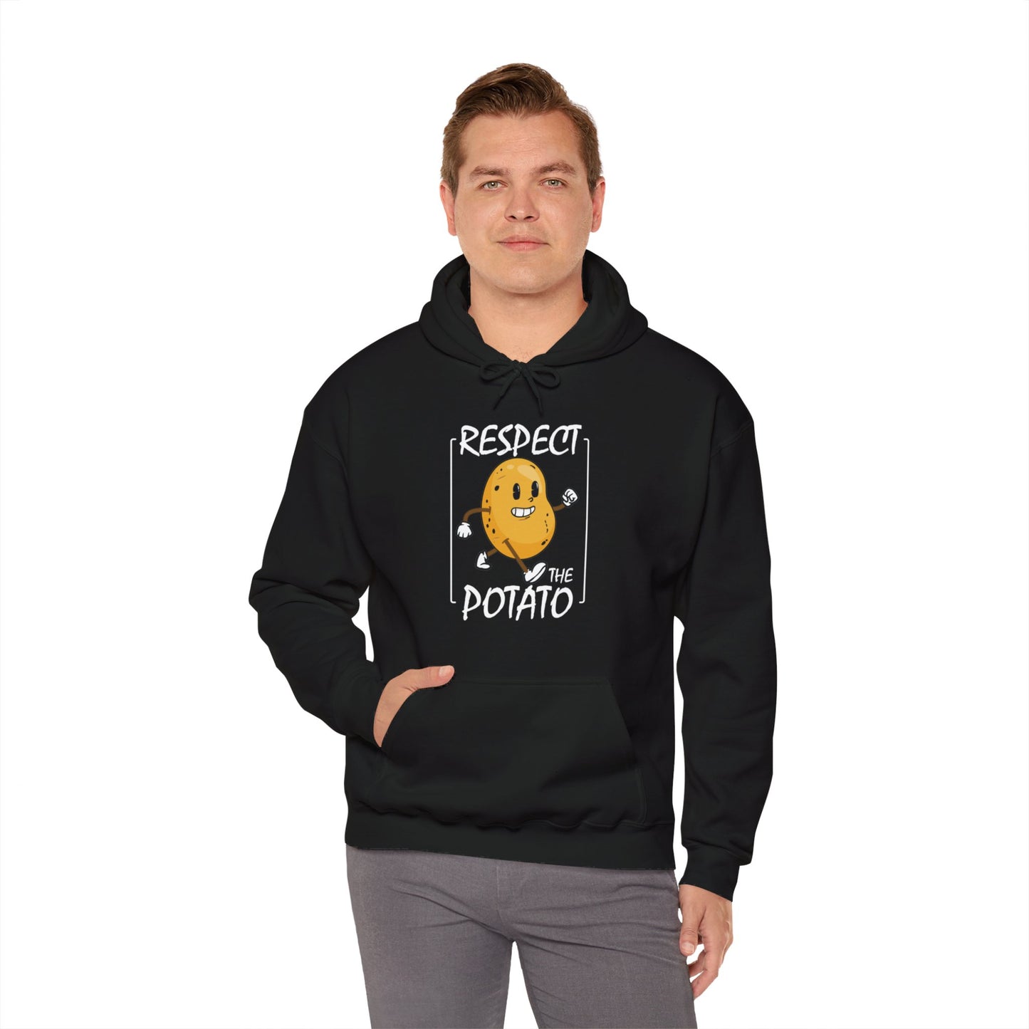 Funny Respect The Potato Gift Men Cute Root Vegetable Lovers Vegan Hoodie For Men Women Hoodie