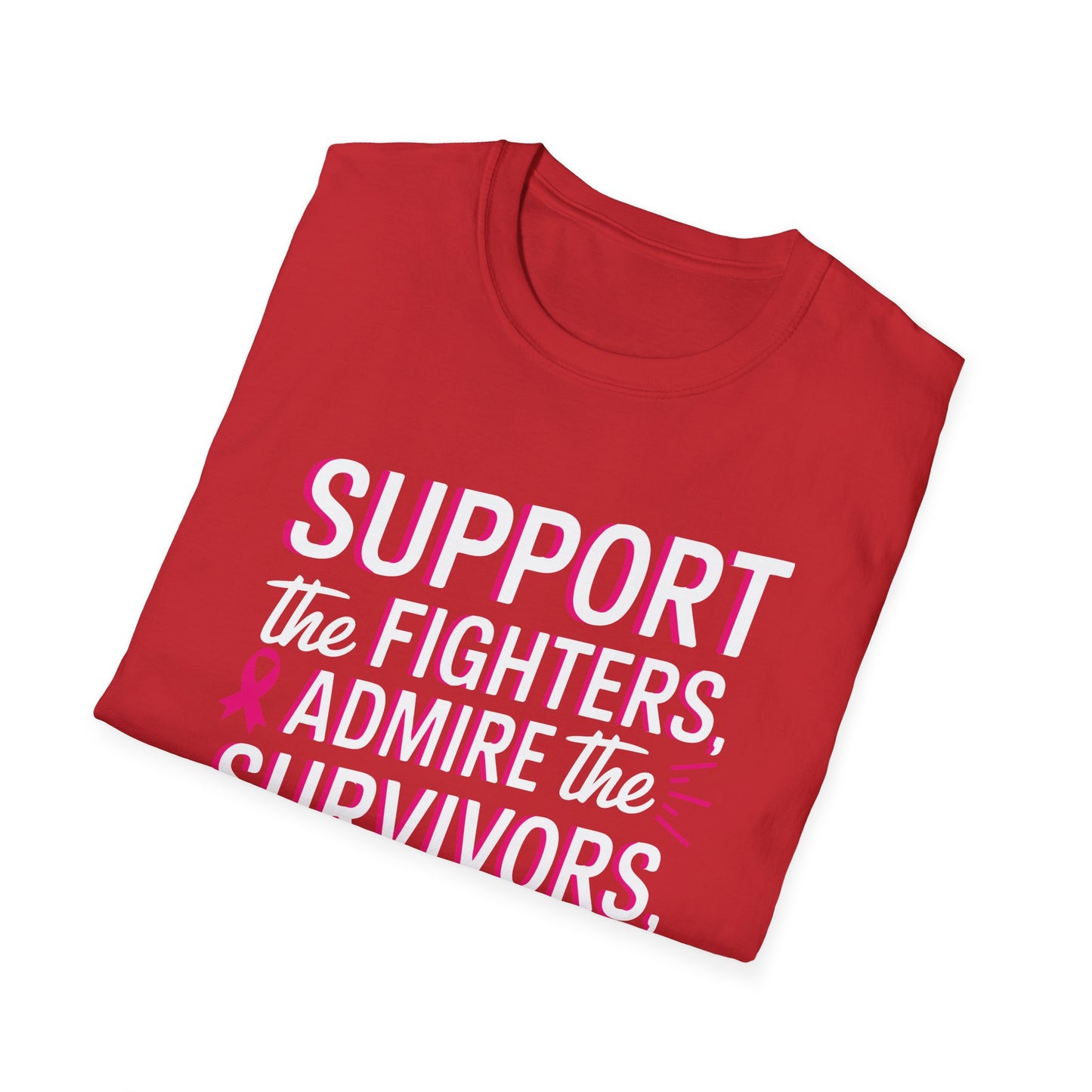 Breast Cancer Awareness Support Fighters Admire Survivors T-Shirt For Men Women