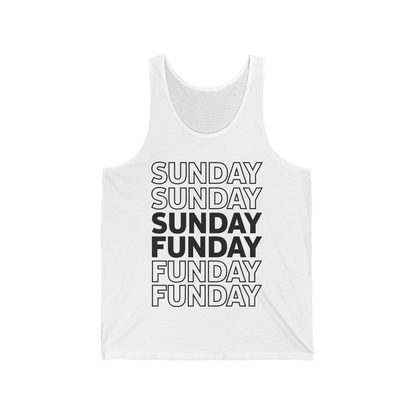 Sunday Funday Rainbow Fade Color Party Tank Top