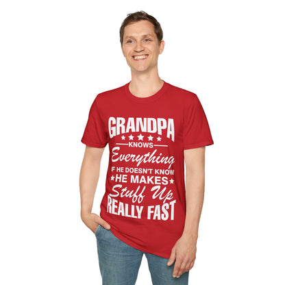 Grandpa Knows Everything Funny Gift For Father's Day Grandfather T-Shirt