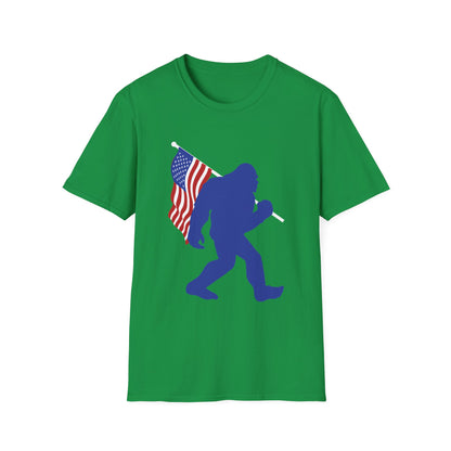 Funny Bigfoot USA Flag America For Sasquatch Believers T-Shirt For Men Women