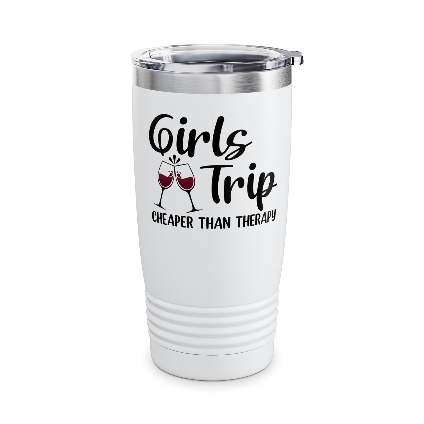 Funny Girls Trip Cheaper Than Therapy Beach Vacation Party Tumbler For Women