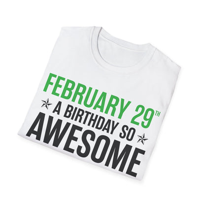 Funny Leap Year Birthday Quote February 29 Bday 4 Years 29th T-Shirt For Men Women T-Shirt