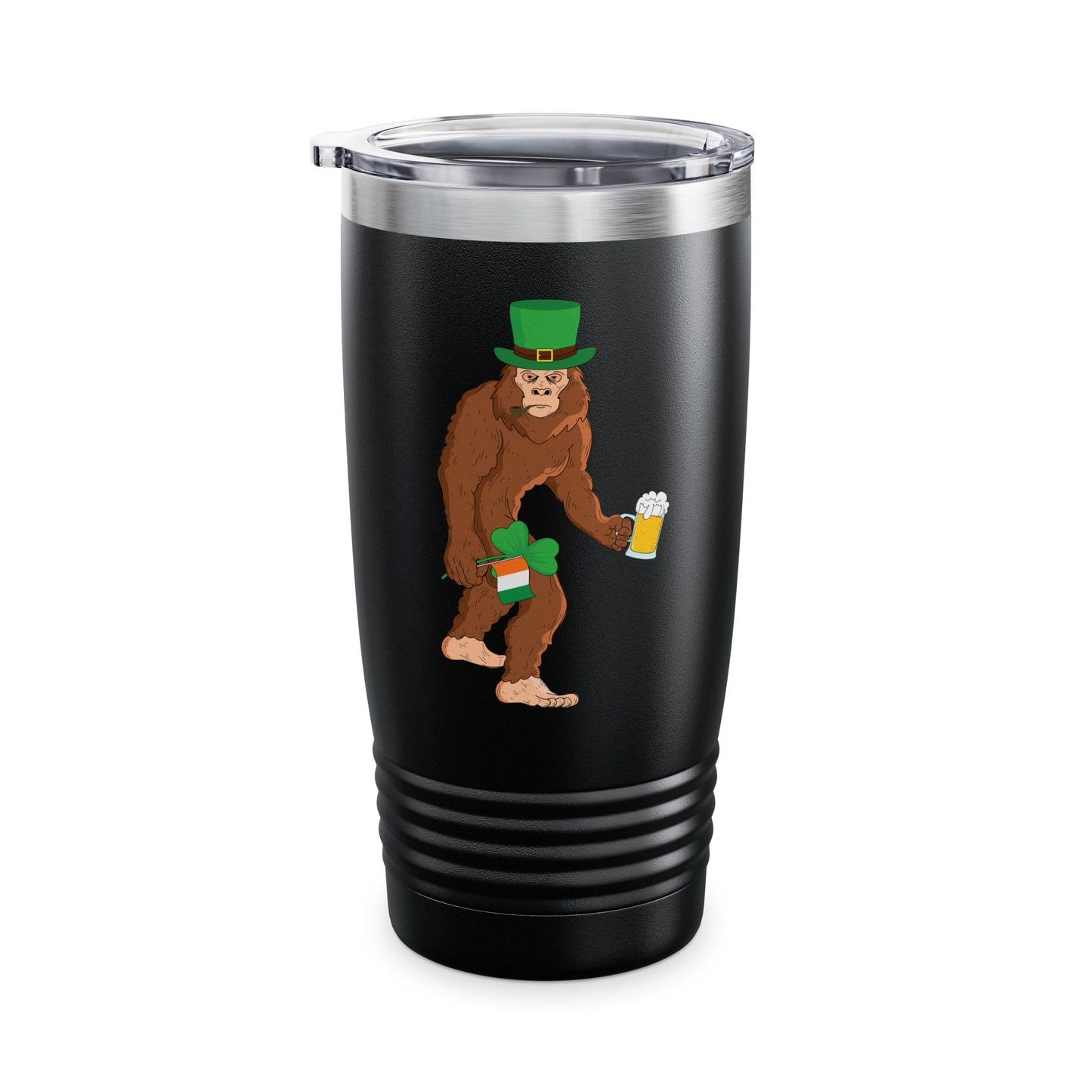 Funny Leprechaun Bigfoot St Patricks Day Sasquatch Irish Flag Tumbler For Men Women Tumbler