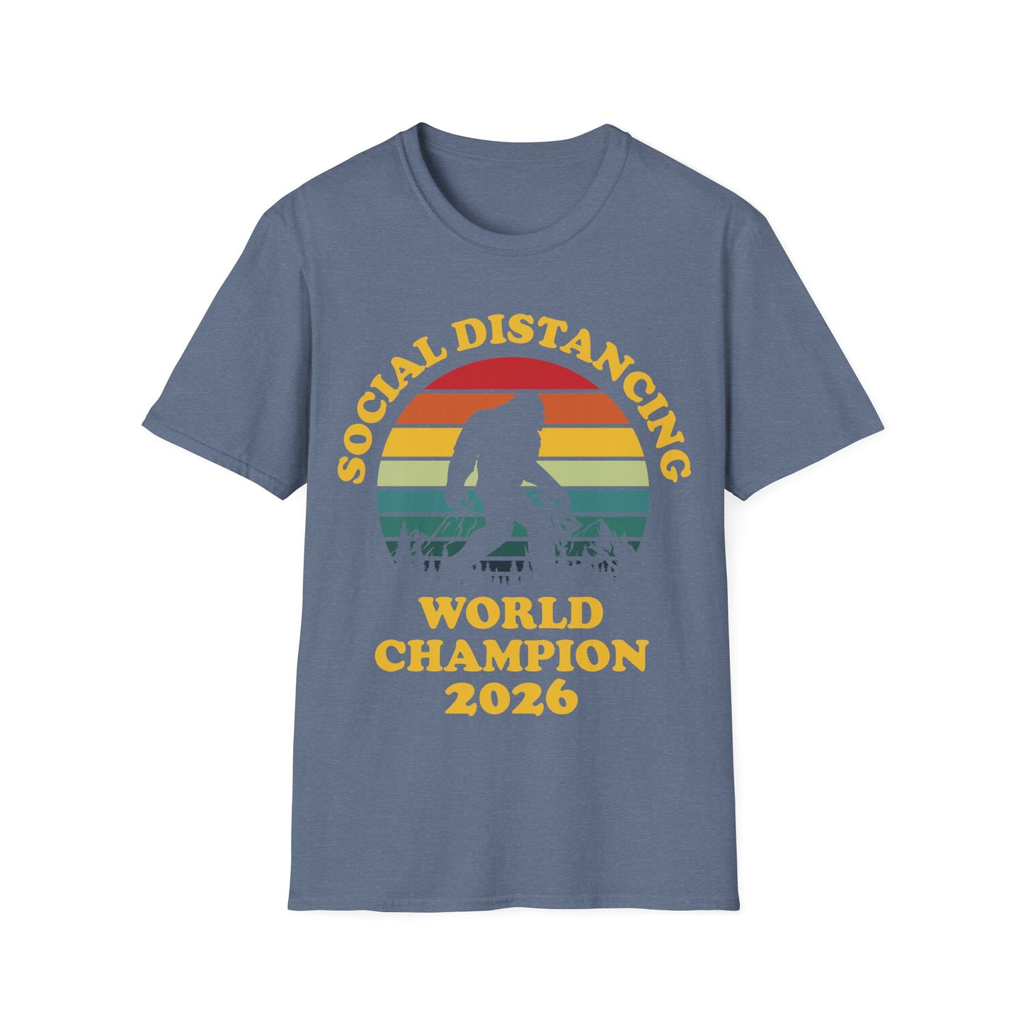 Bigfoot Social Distancing World Champion 2026 T-shirt For Men Women