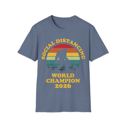 Bigfoot Social Distancing World Champion 2026 T-shirt For Men Women
