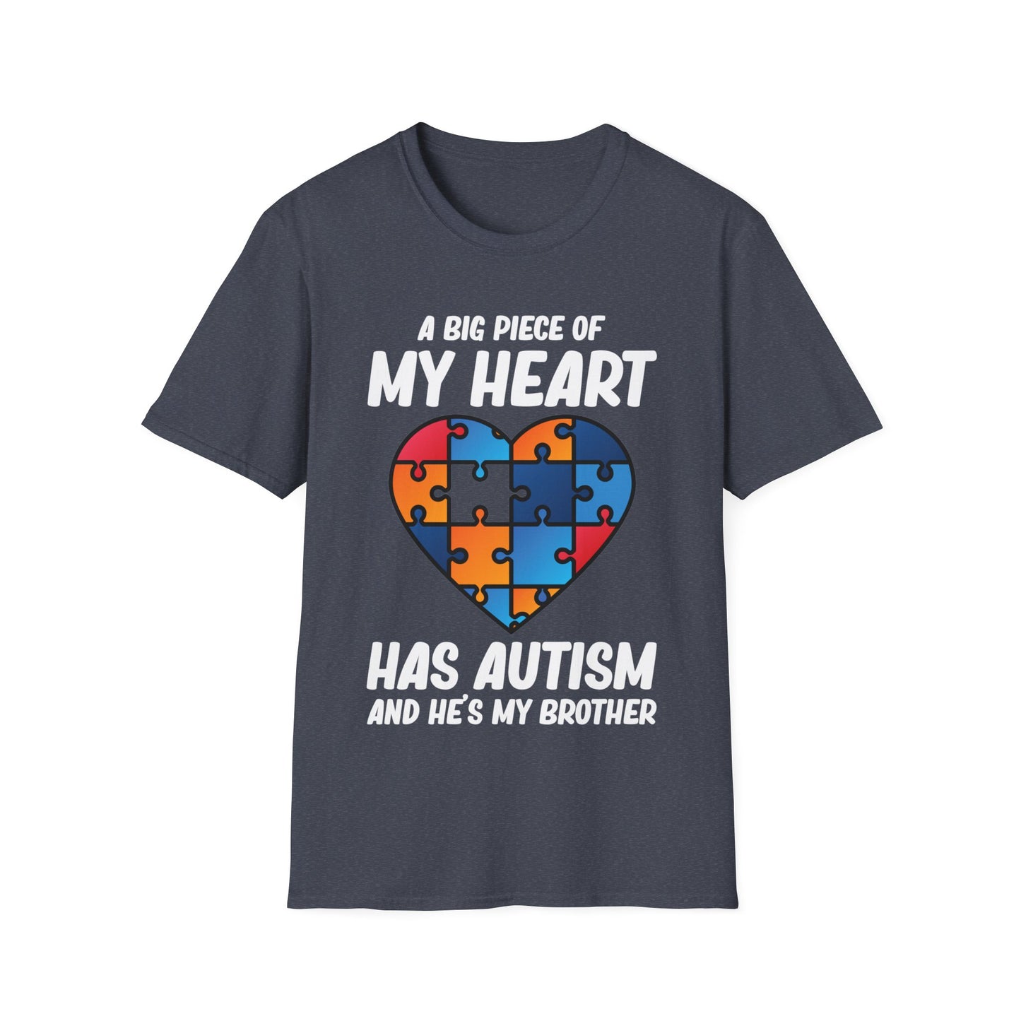 Big Peice Of My Heart Autism Awareness Sister Brother Autistic Kids Awareness T-Shirt