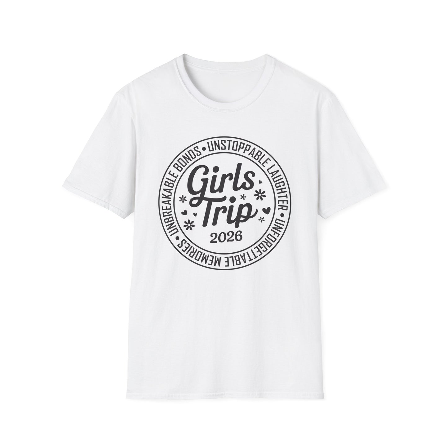 Funny Girls Trip 2026 Friends Weekend Sisters Vacation Matching T-Shirt For Women