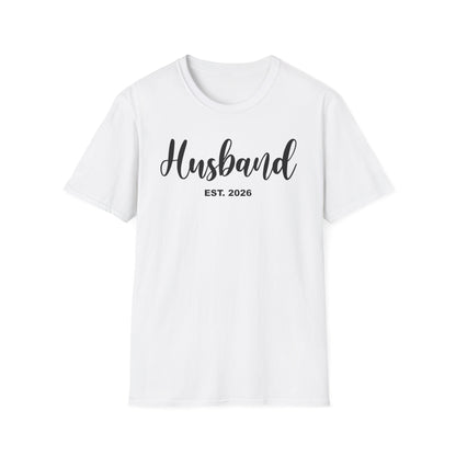 Husband Est 2026 Married Hubby Wife Honeymoon Couple Wedding T-Shirt