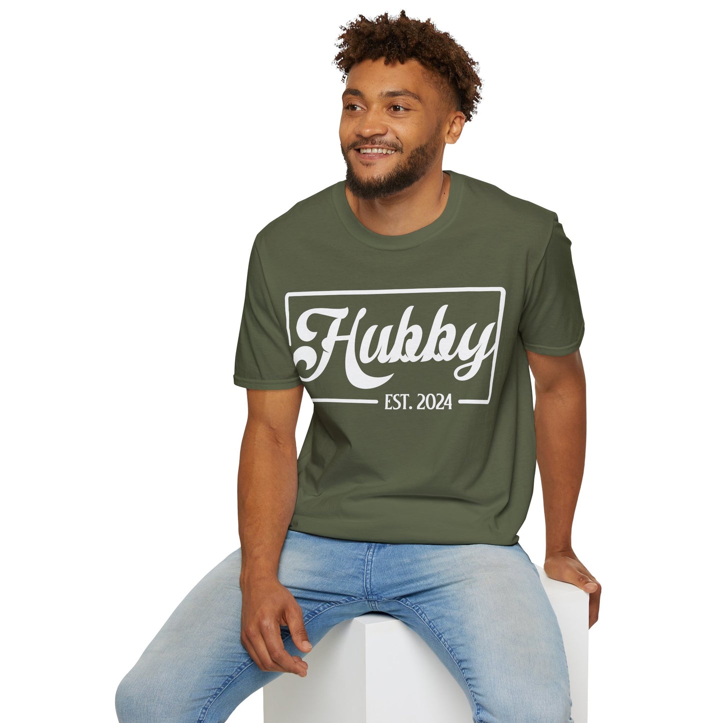 Hubby Est 2024 Just Married Honeymoon Wedding Couples T-Shirt For Men T-Shirt