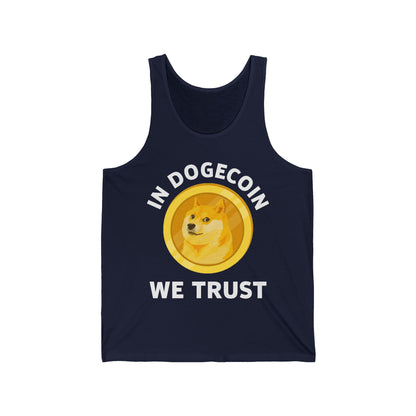 In Dogecoin We Trust Blockchain Doge Cryptocurrency Tank Tops