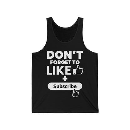 Social Media Influencer Like and Subscribe Tank Top For Men Women YouTuber Tank Top