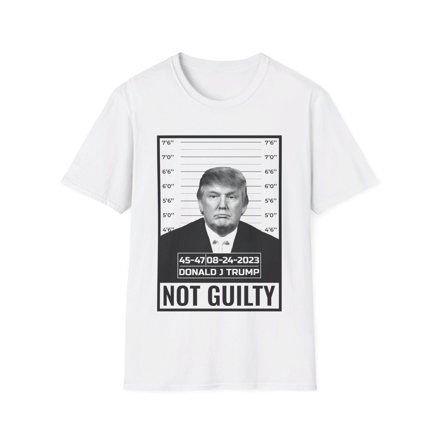 Donald Trump Police Mugshot Not Guilty President Legend 45 47 T-Shirt For Men Women