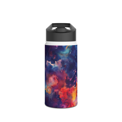Galaxy Vibrant Pattern Stainless Steel Water Bottle with Twist-on Lid and Double-Wall Vacuum Insulation