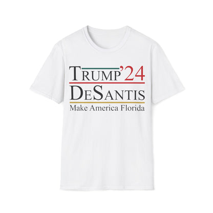 Trump DeSantis 2024 Make America Florida, Election T-Shirt Man Women