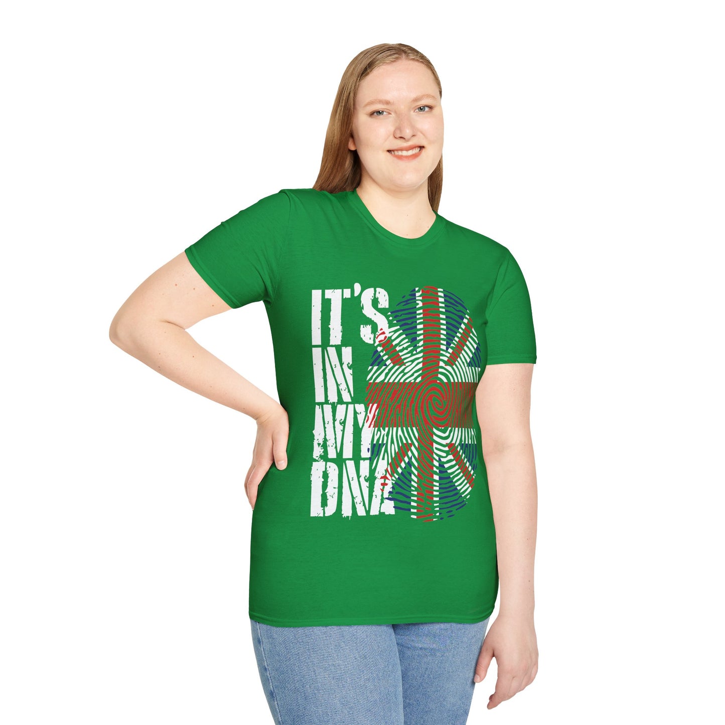 Funny Its In My DNA British Flag England UK Britain Union Jack T-Shirt For Men Women T-Shirt