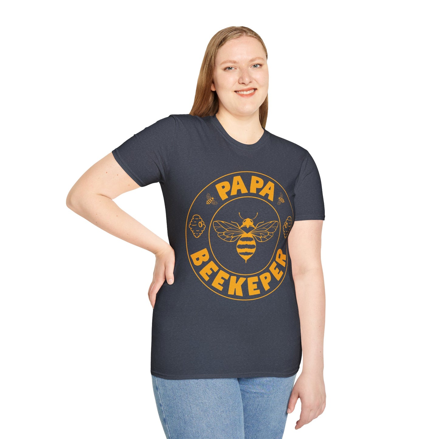 Papa Beekeeper Bee Whisperer Distressed Retro Beekeeping T-Shirt For Men Women T-Shirt