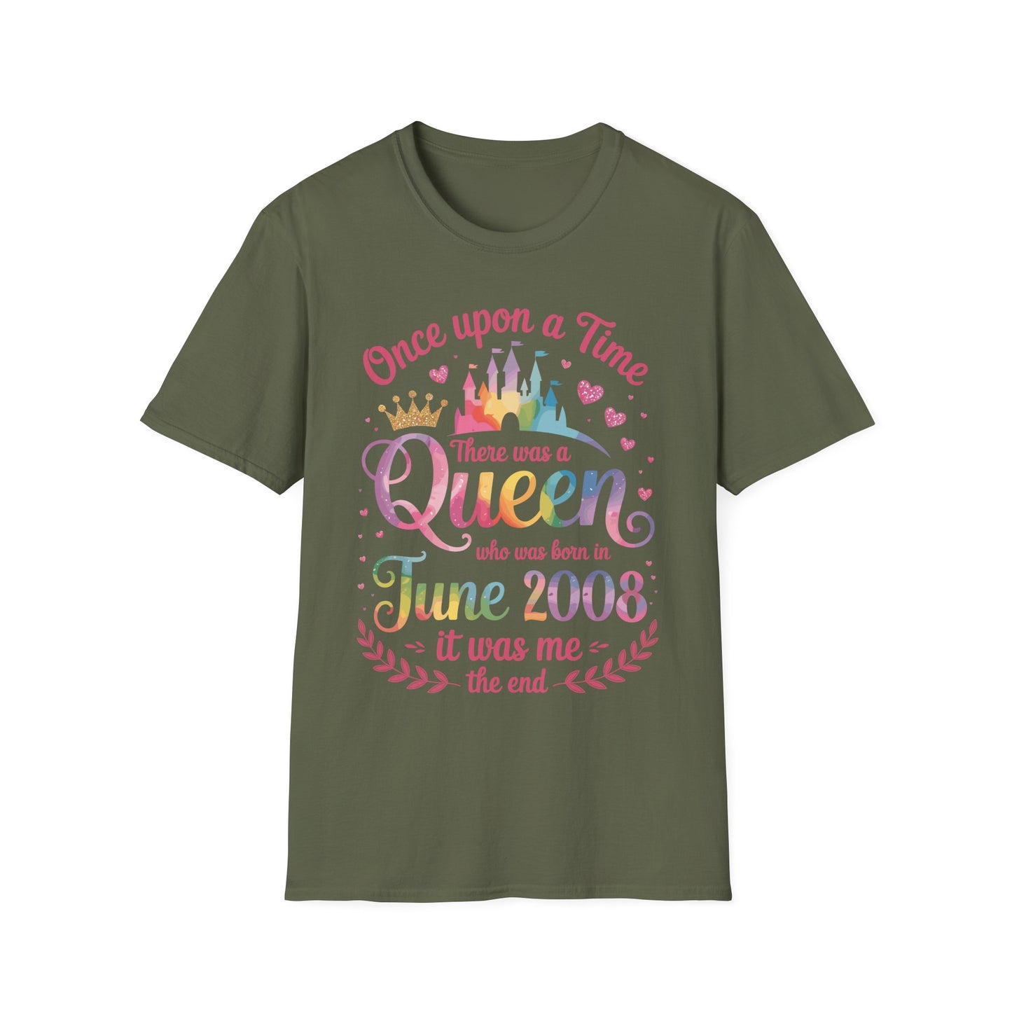 Funny 18 Years Old Birthday Girl 18 Birthday Queen June 2008 T-Shirt For Women