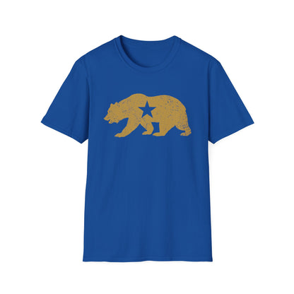 California Golden State Bear Vintage Distressed Graphic T-Shirt