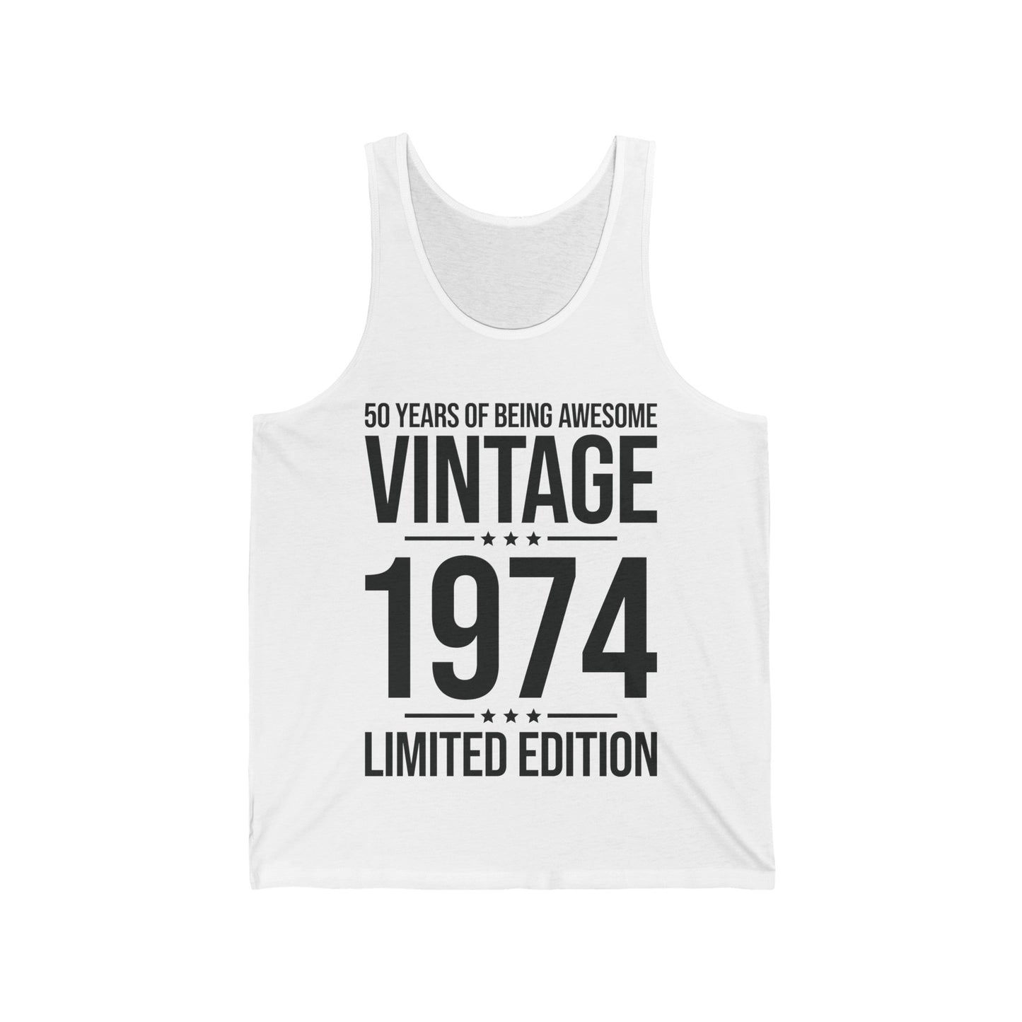 50 Year Old Gifts Vintage 1974 50 Years Awesome 50th Birthday Tank Tops