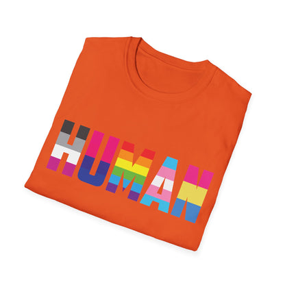 Funny Human LGBT Gay Pride Rainbow Flag Christian Black Man T-Shirt for Men