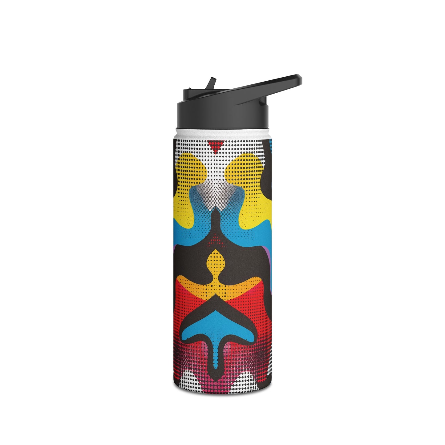 Pop Art Punch Pattern Stainless Steel Water Bottle with Twist-on Lid and Double-Wall Vacuum Insulation