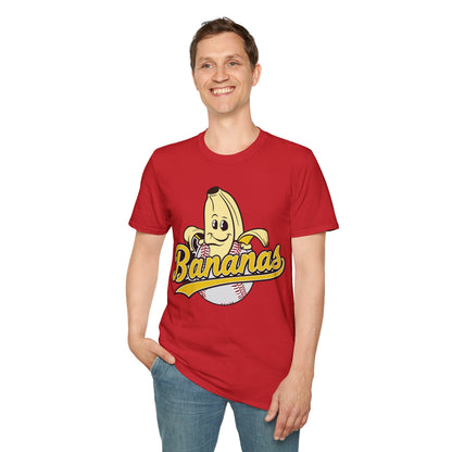 Funny Let's Go Bananas Baseball T-Shirt For Baseball Lovers Men Women T-Shirt