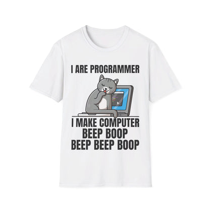 Funny I Are Programmer I Make Computer Beep Boop Cute Cat T-Shirt For Men Women T-Shirt