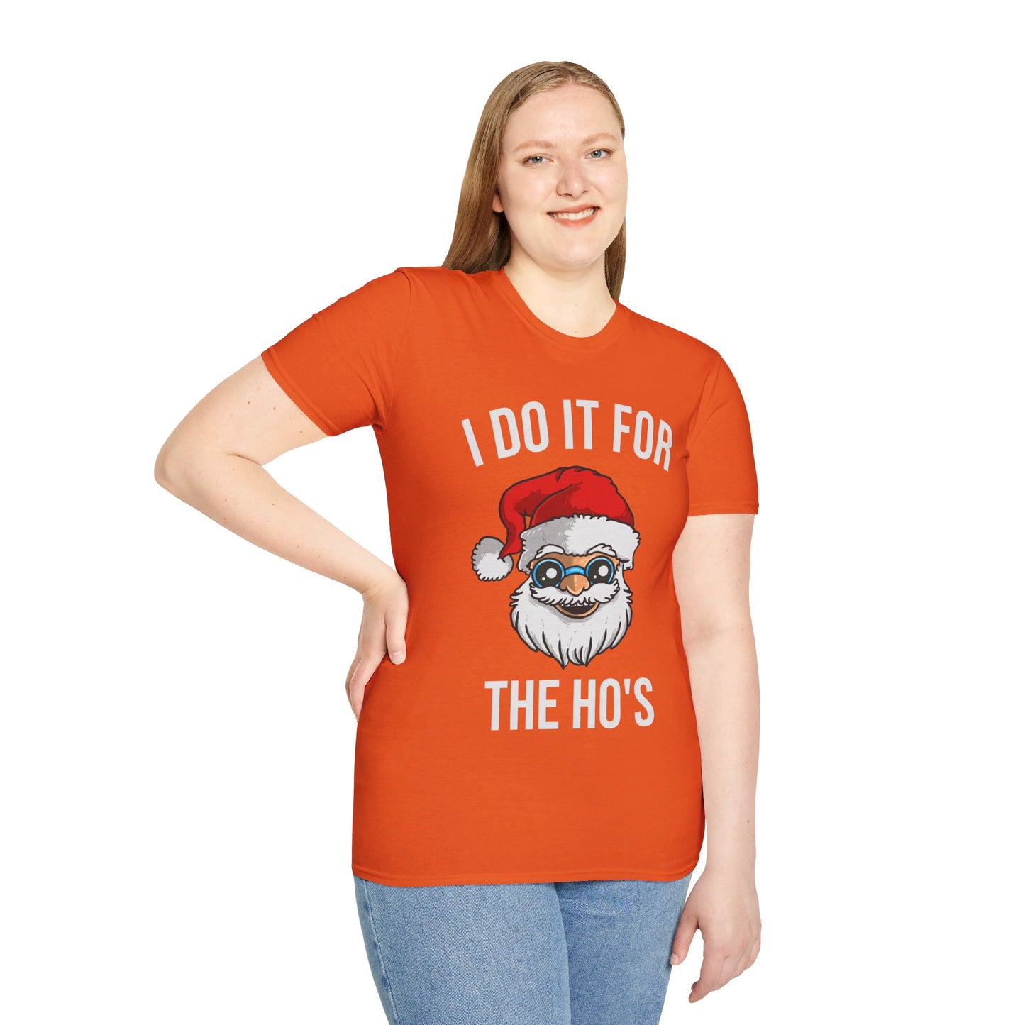 Funny Santa I Do It For The Ho's Christmas Xmas T-Shirt Men Women